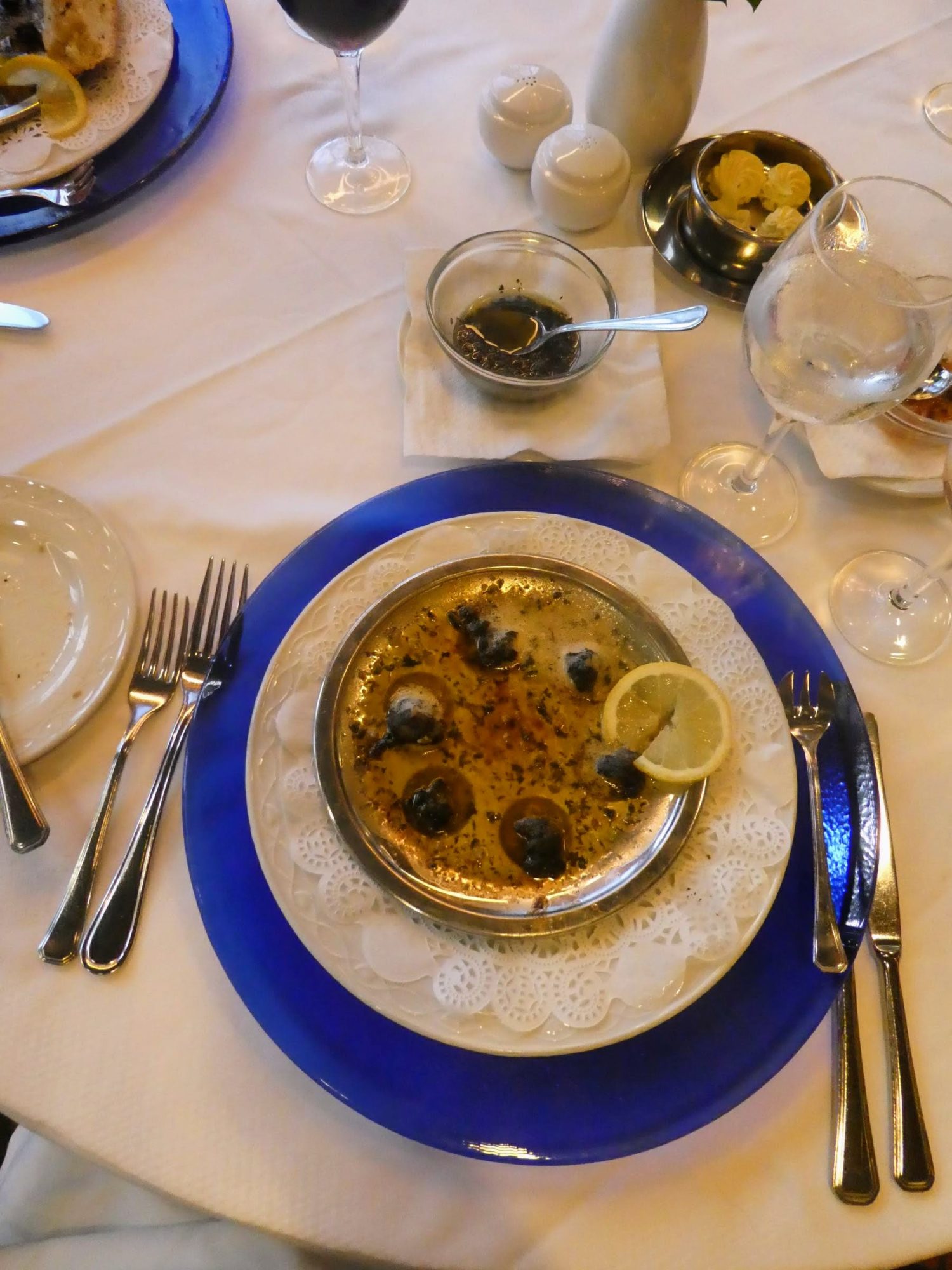 Eating Gluten Free on Marella Cruises - Sirocco's garlic snails