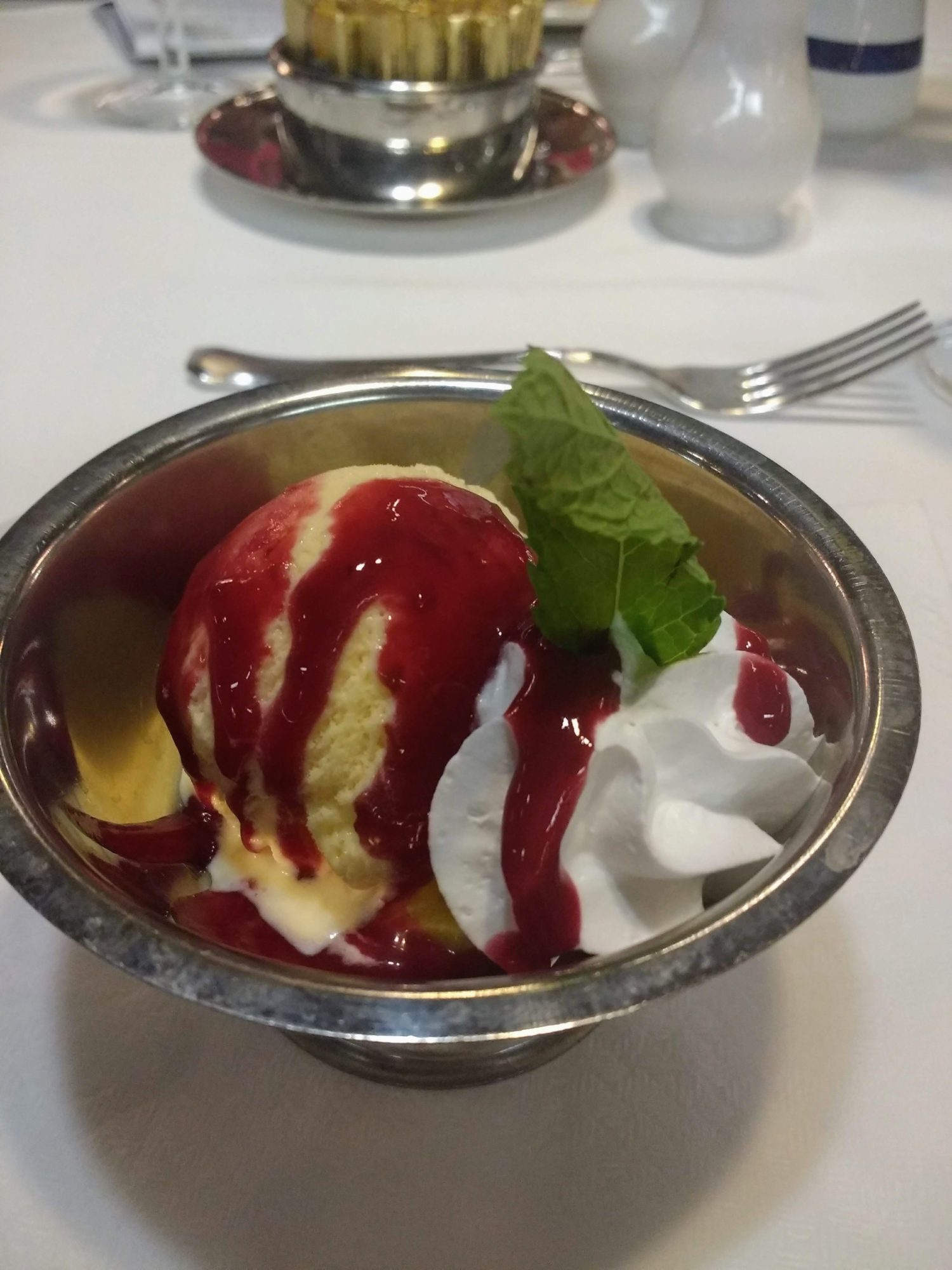Eating Gluten Free on Marella Cruises - ice cream