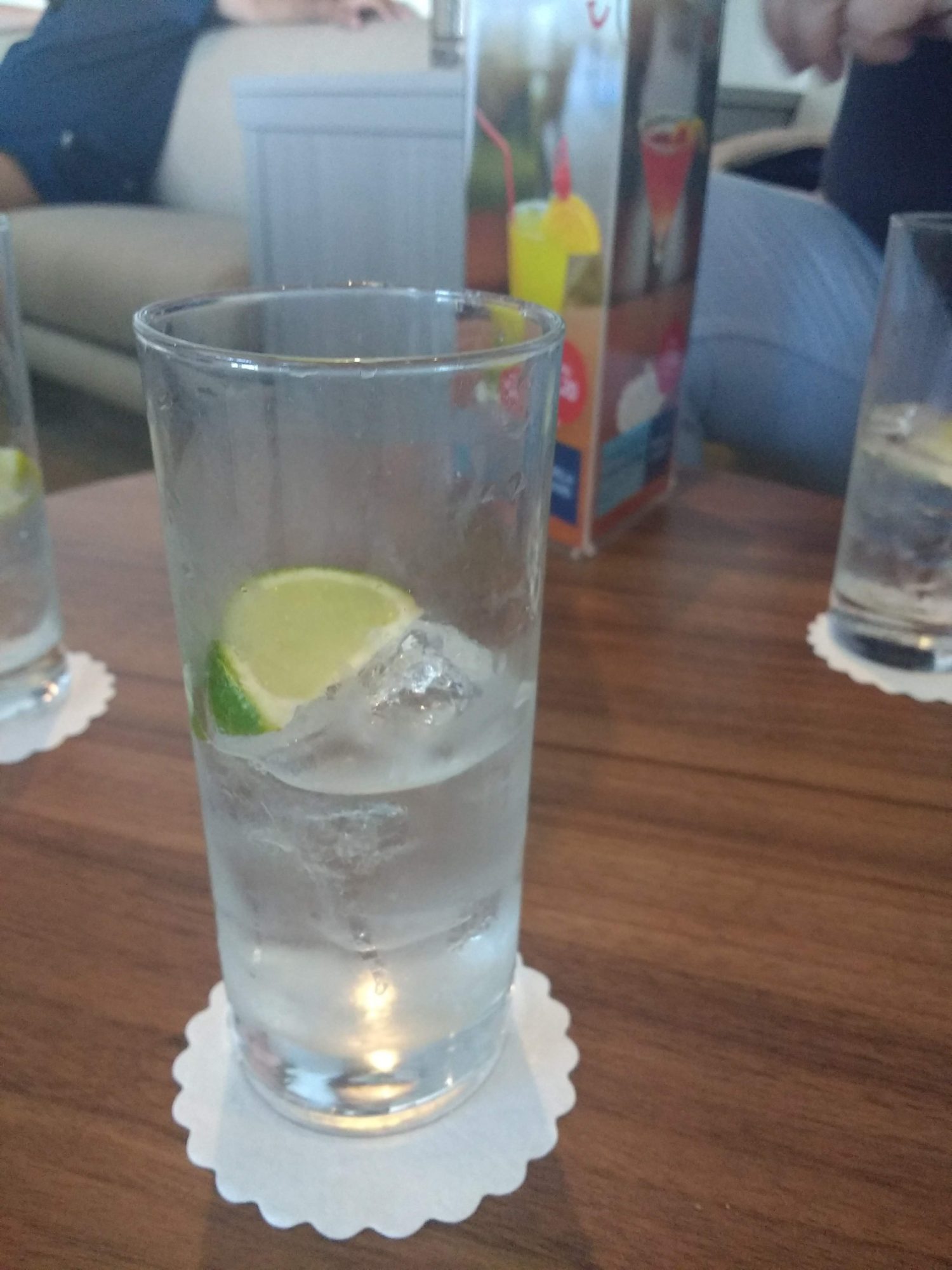 Eating Gluten Free on Marella Cruises - gin measure