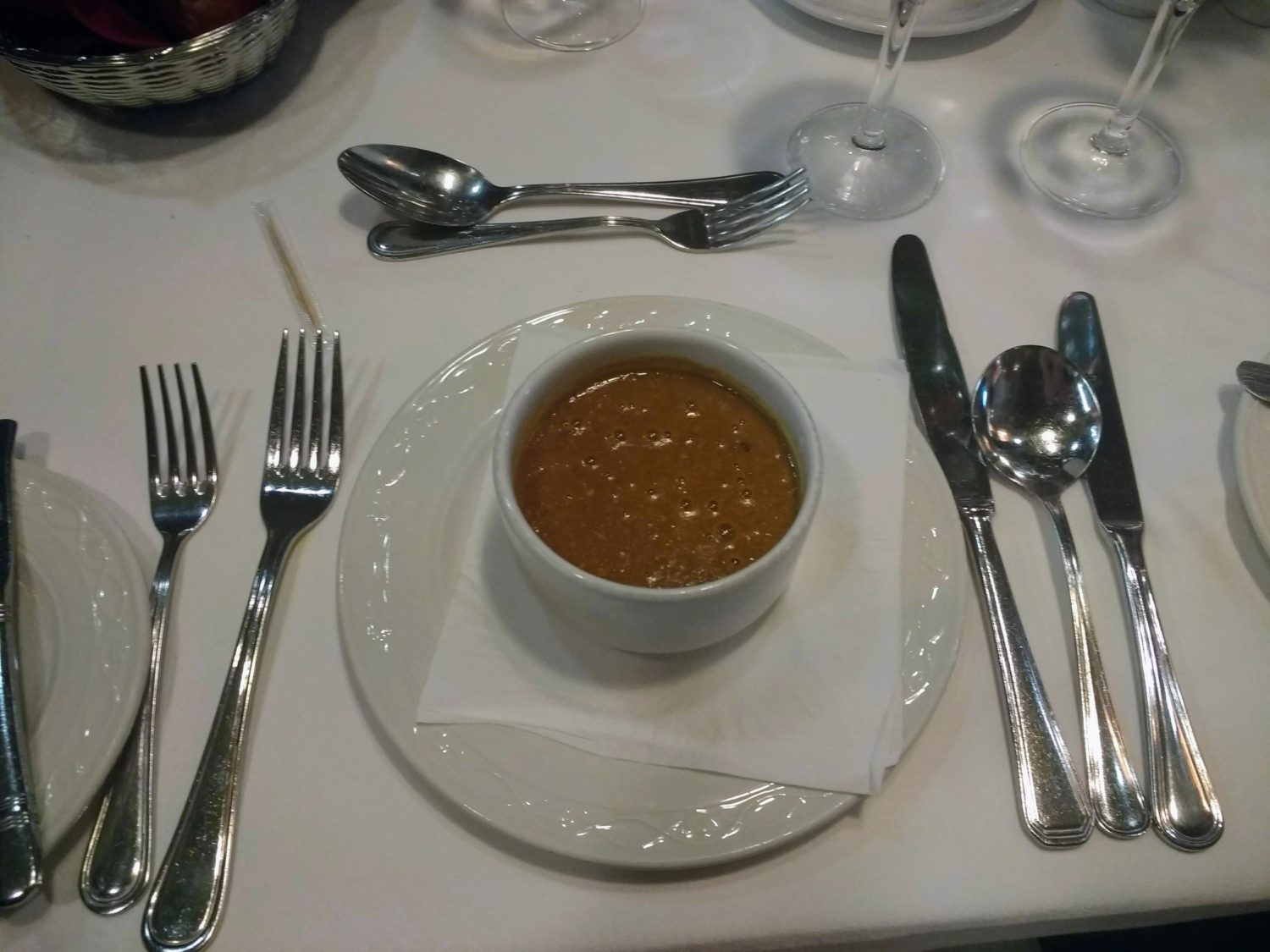 Eating Gluten Free on Marella Cruises - seafood bique