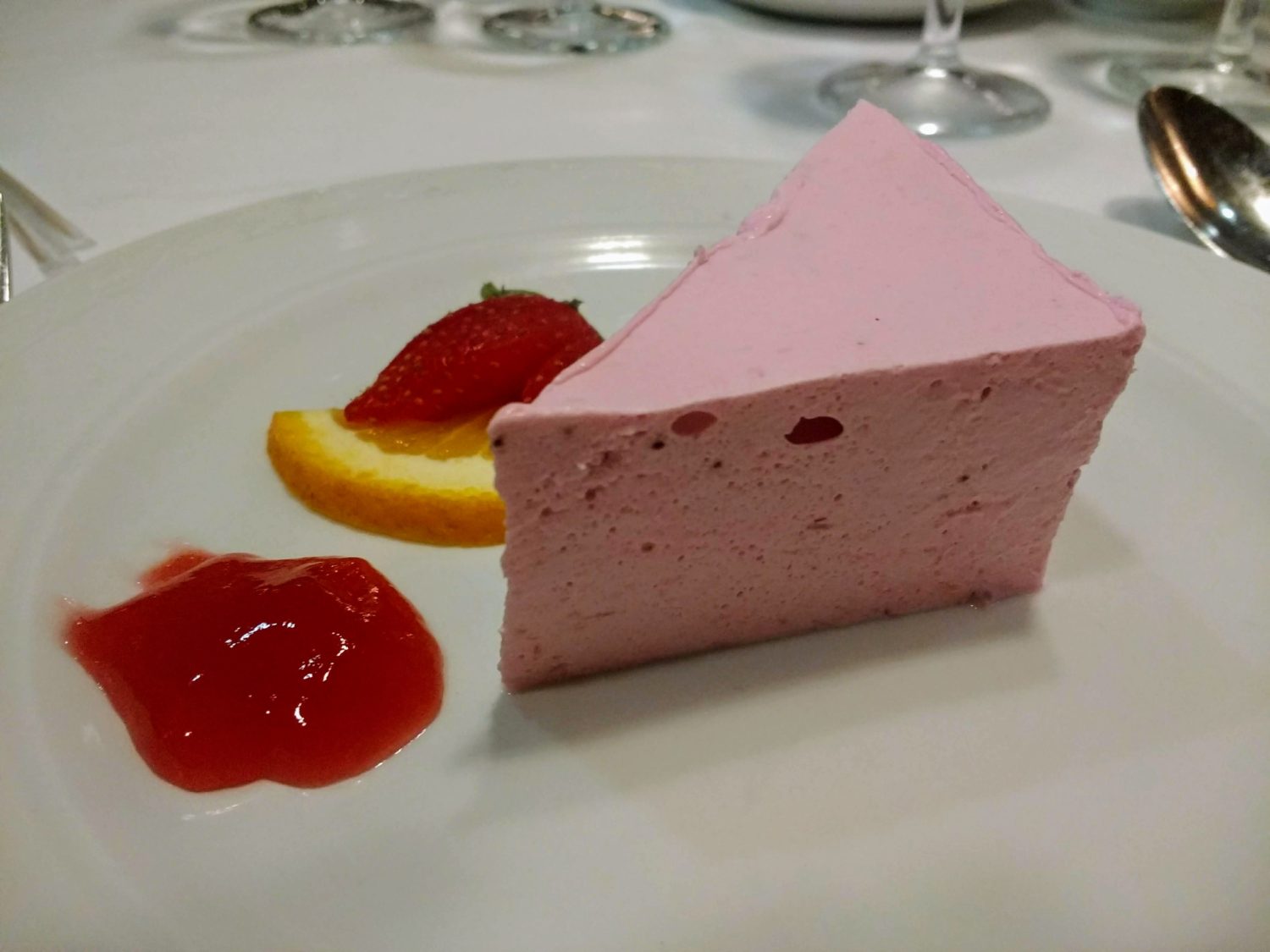 Eating Gluten Free on Marella Cruises - strawberry mousse