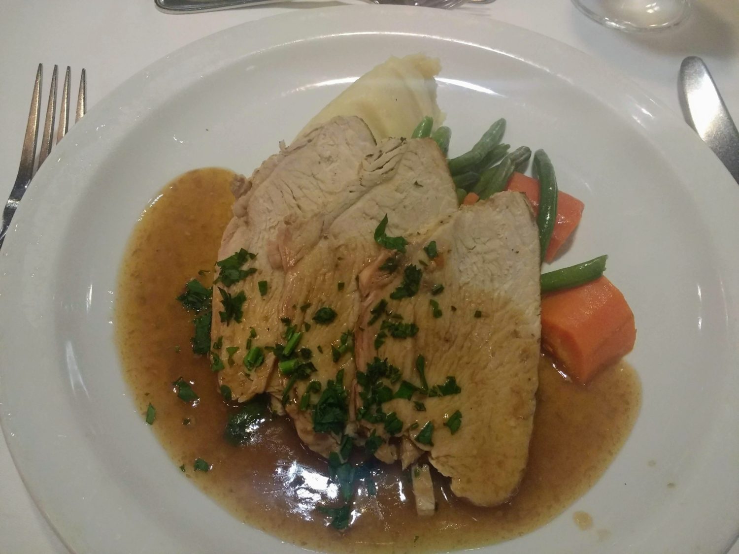 Eating Gluten Free on Marella Cruises - roast turkey