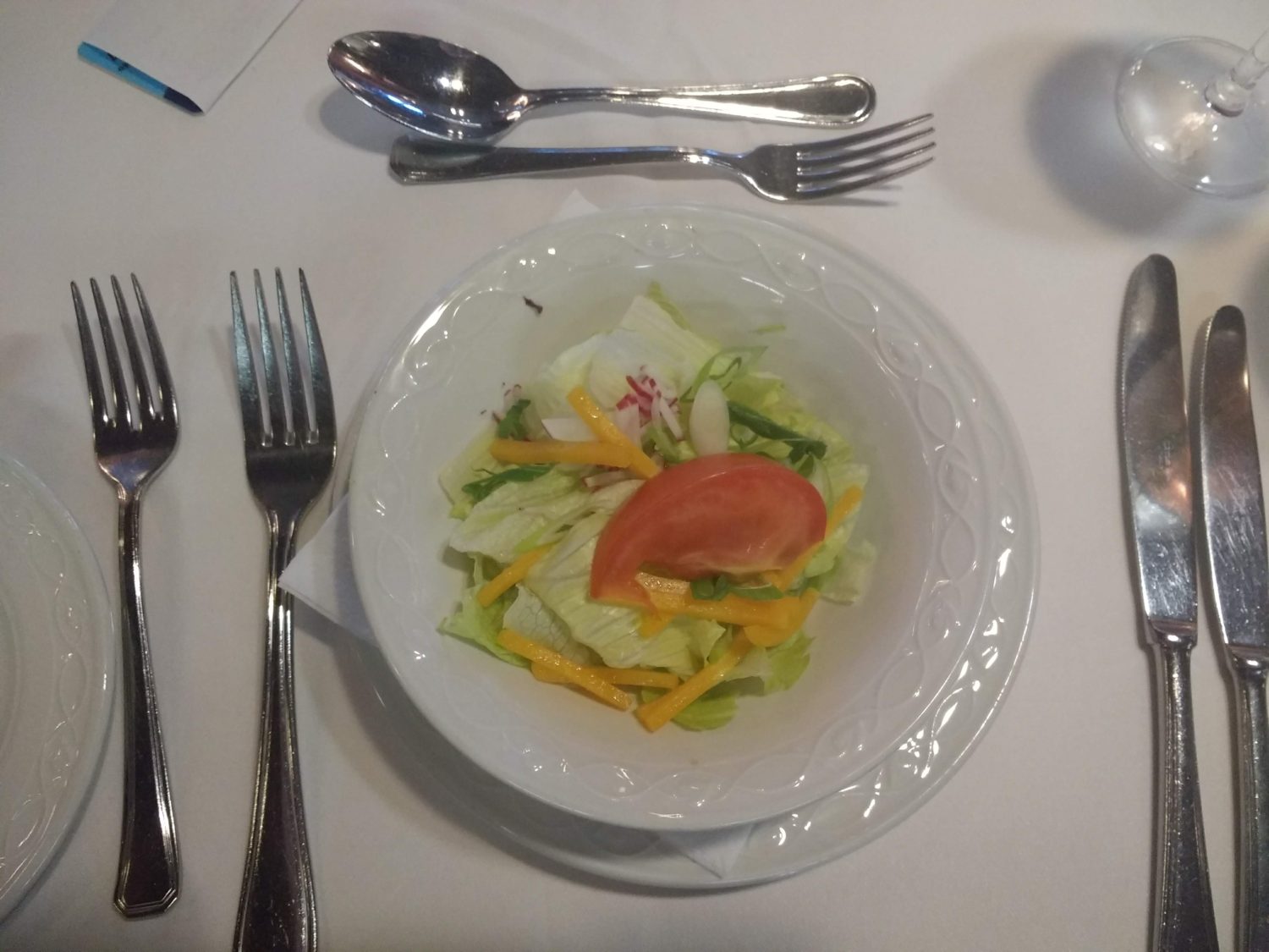 Eating Gluten Free on Marella Cruises - cheese salad