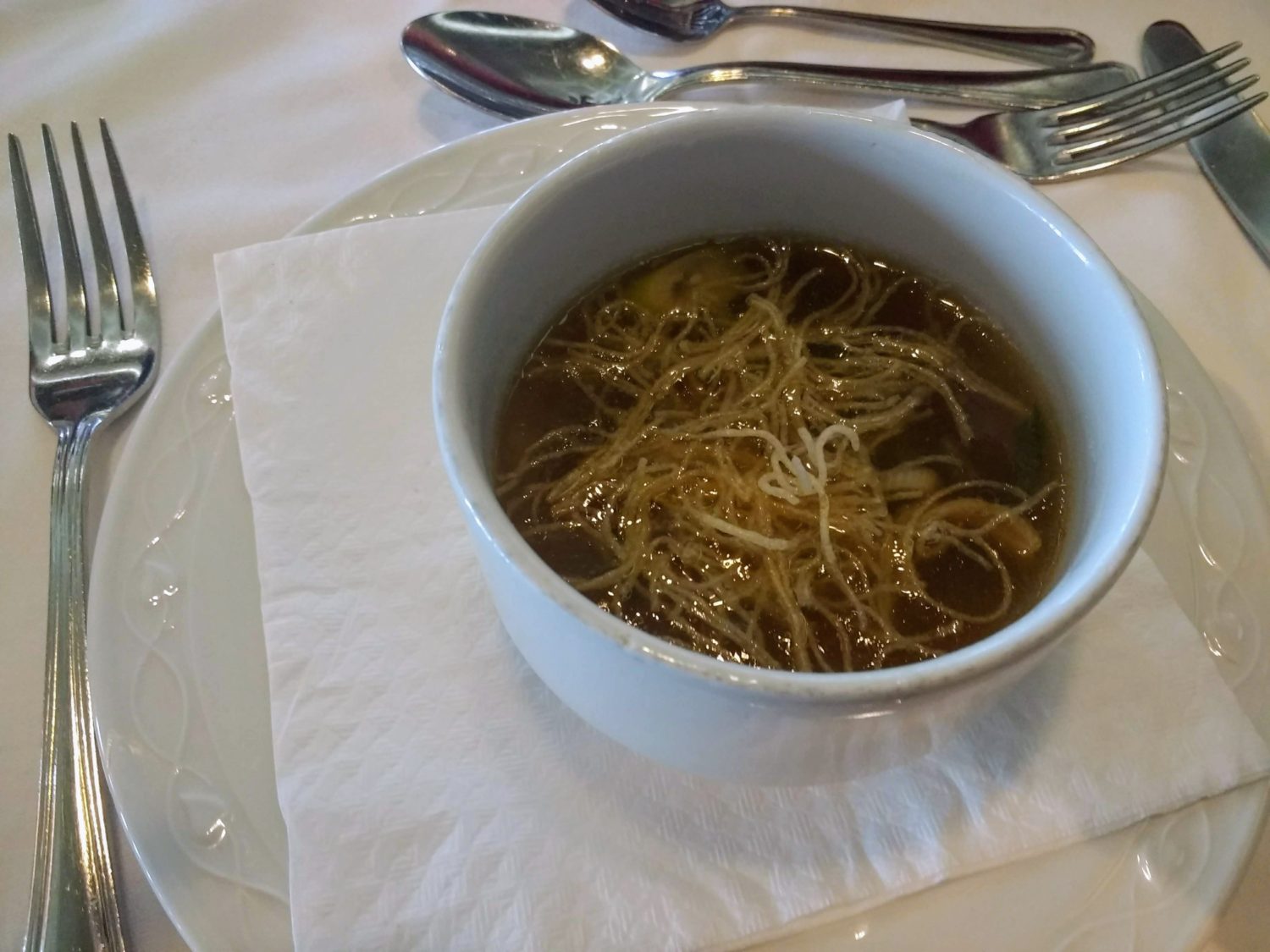 Eating Gluten Free on Marella Cruises - noodle soup