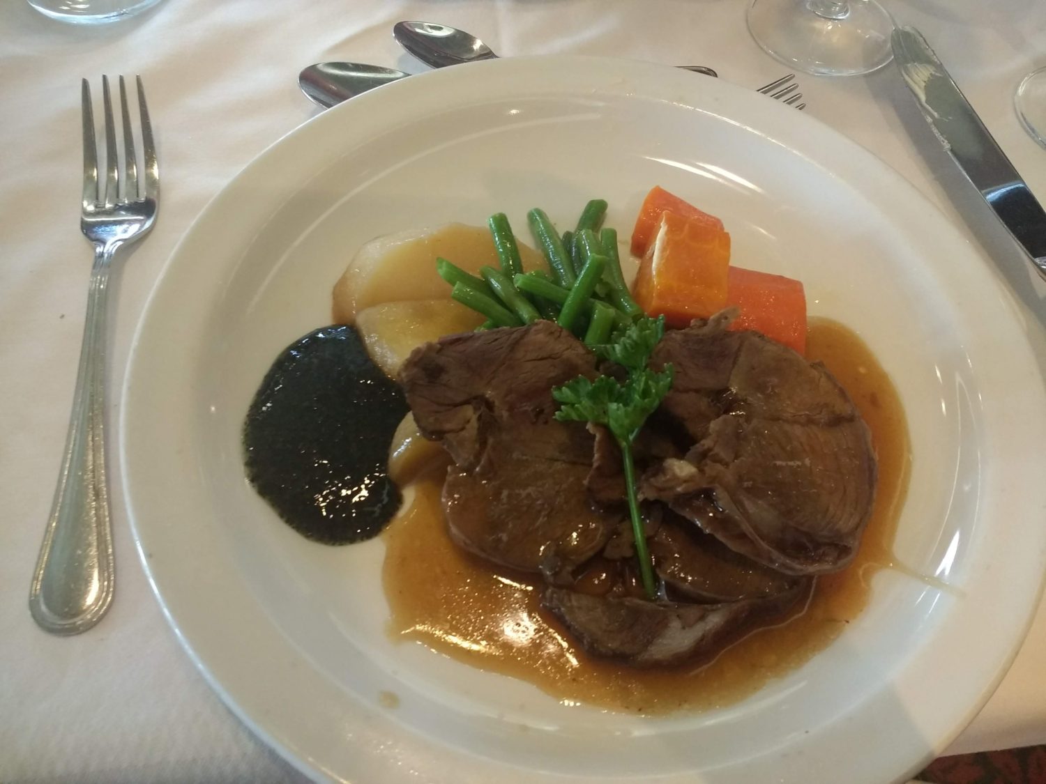 Eating Gluten Free on Marella Cruises - roast lamb
