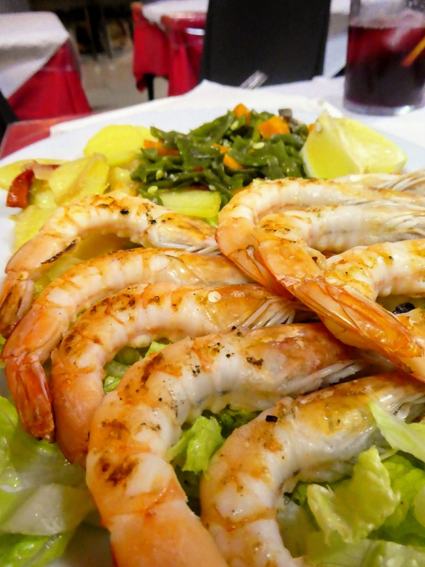 Grilled prawns, known as Gambas Plancha, are a good gluten free option in Spain.