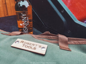 Dad's personalised barbecue tools - a gluten free Skinny Lager is perfect for summer gluten free barbecues