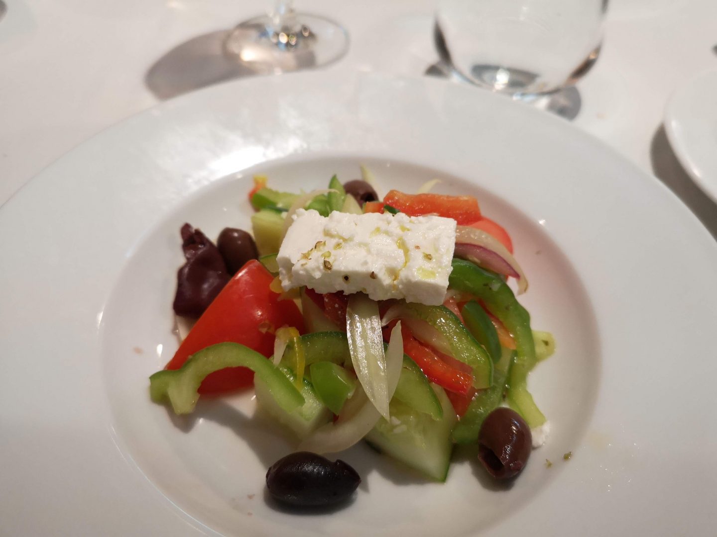 Eating gluten free on CMV Magellan - Greek Salad