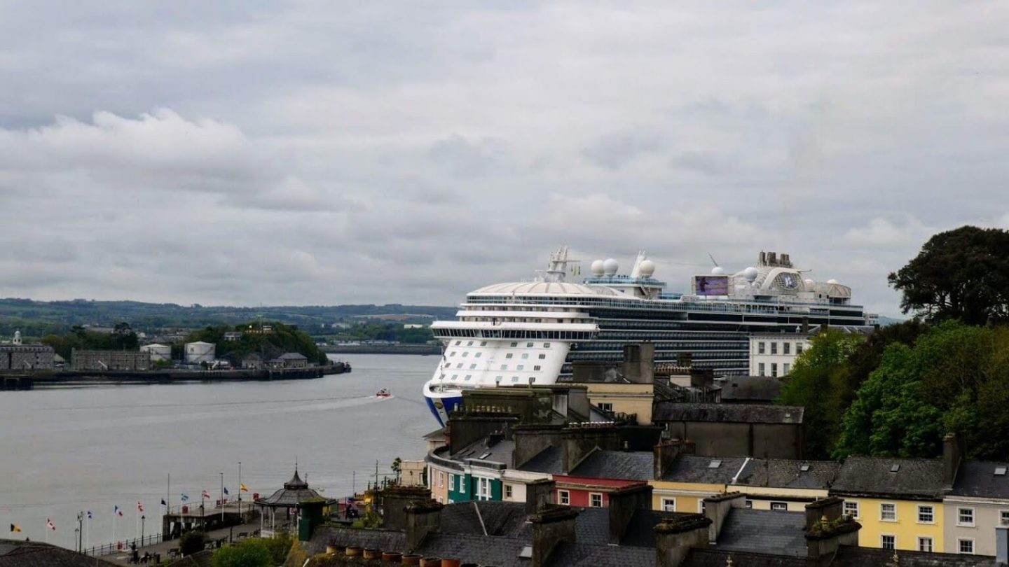 Royal Princess in the port of Cobh on a British Isles Cruise