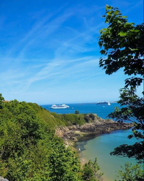 British Isles Cruise - ships off Guernsey